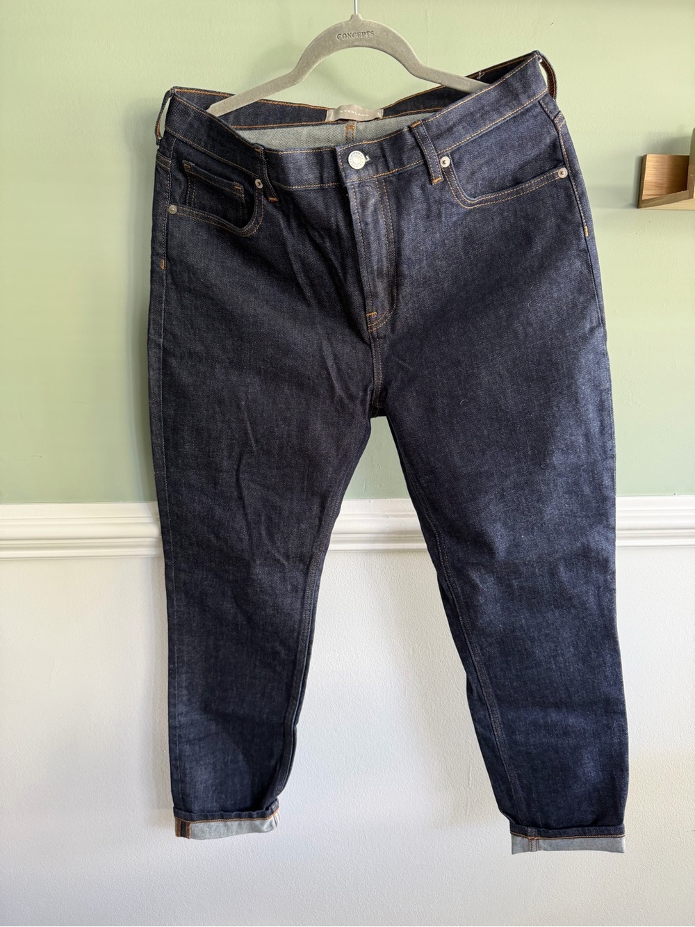 Everlane Dark Indigo - high rise skinny